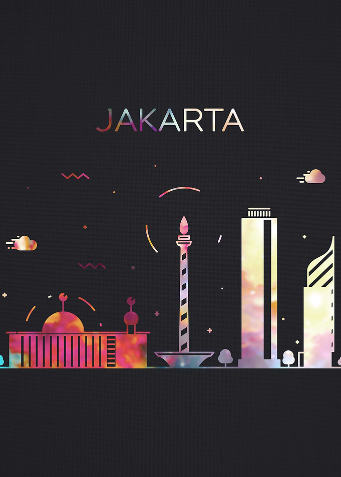 Jakarta City Skyline Art