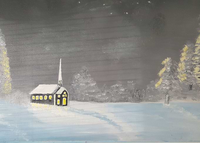 Winter Night Starry Sky