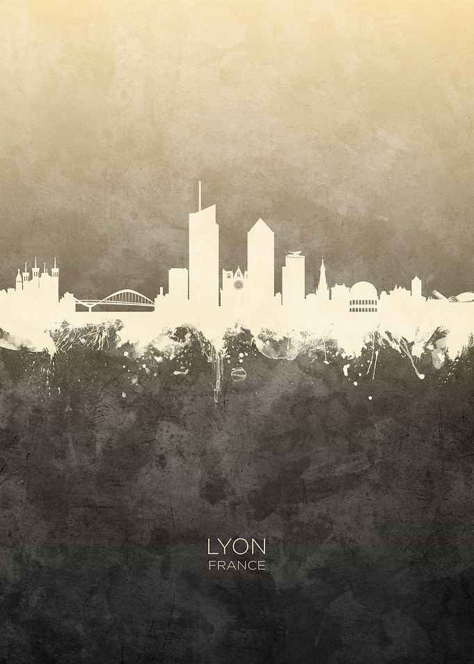 Lyon France Skyline