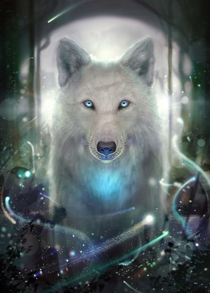 Lonewhite wolf