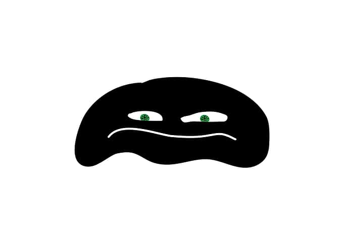 Funny scary black face