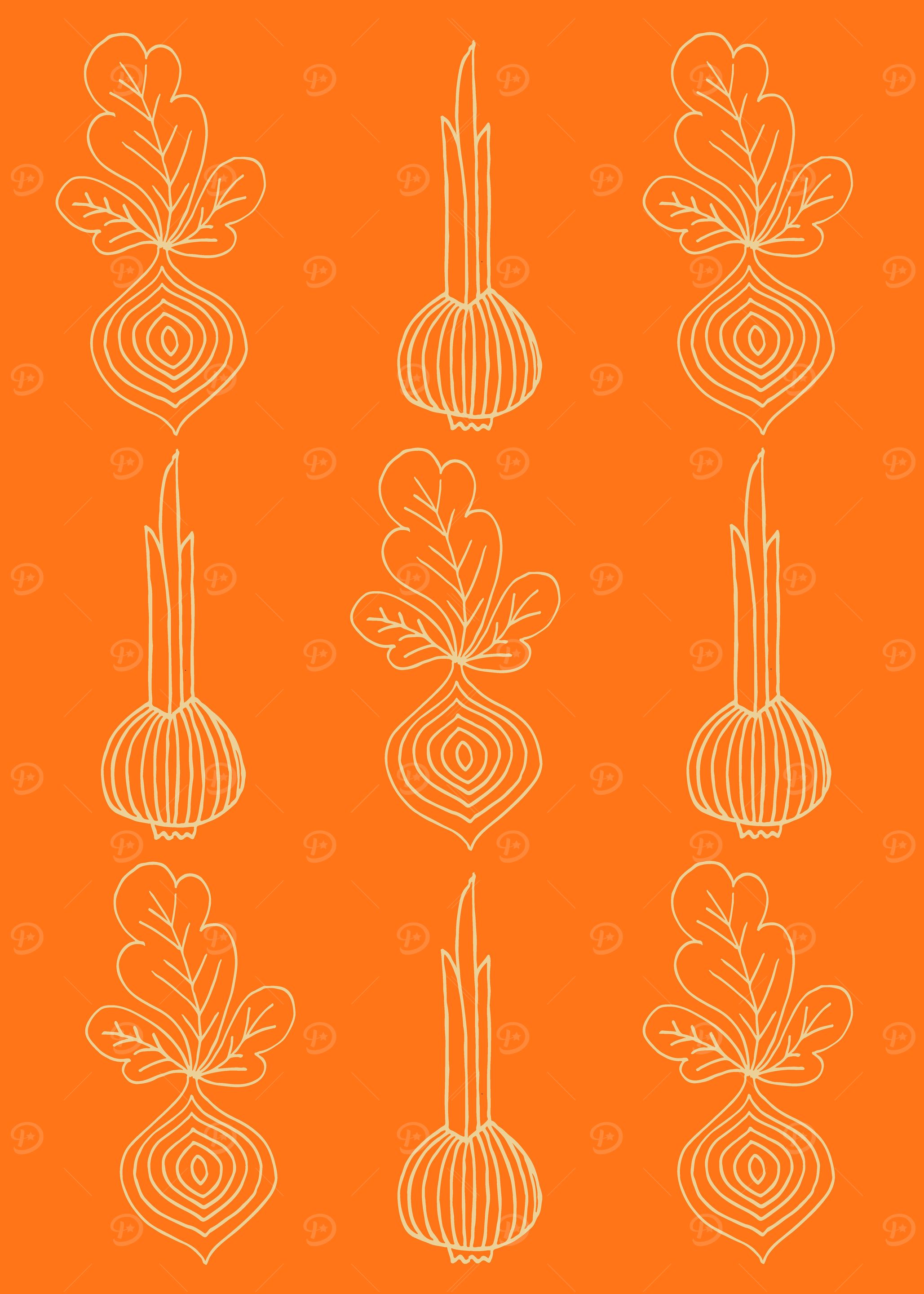 Scandi Onion Beet Pattern