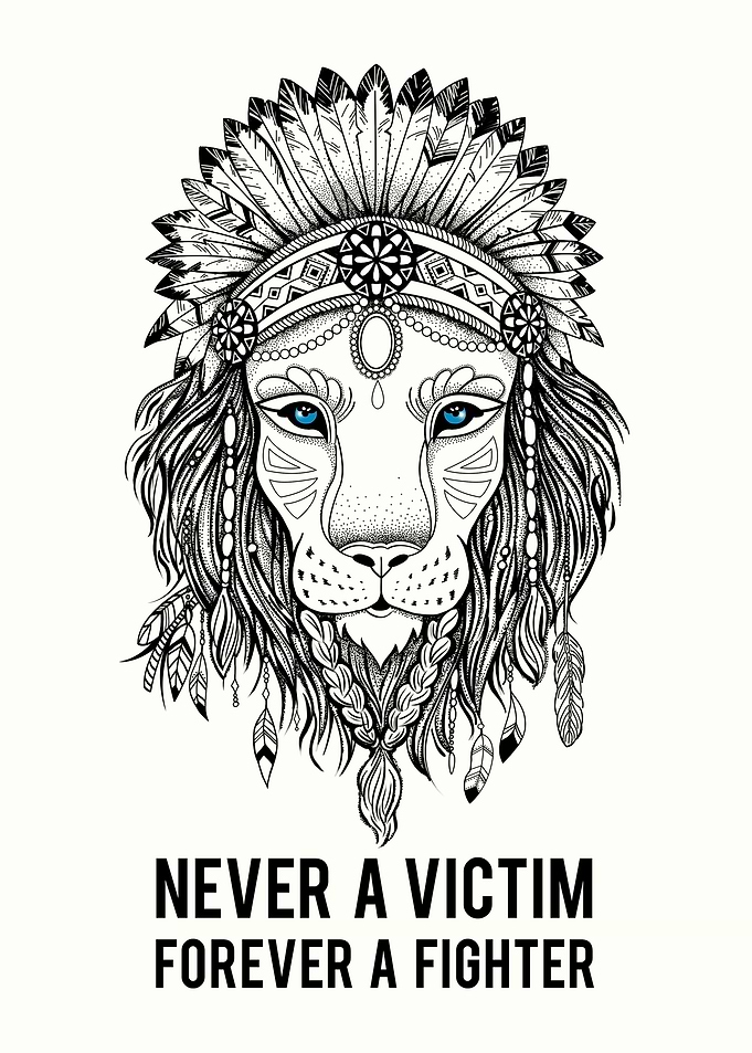 Tribal Lion Print