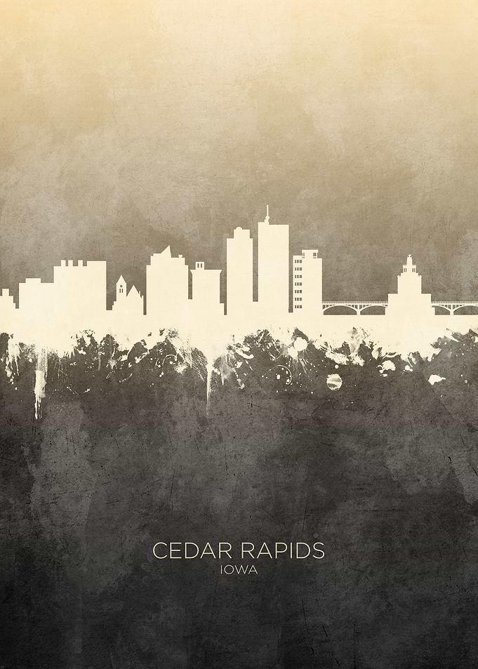 Cedar Rapids Iowa Skyline