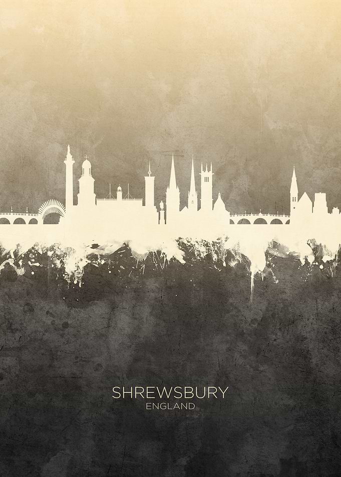 Shrewsbury England Skyline