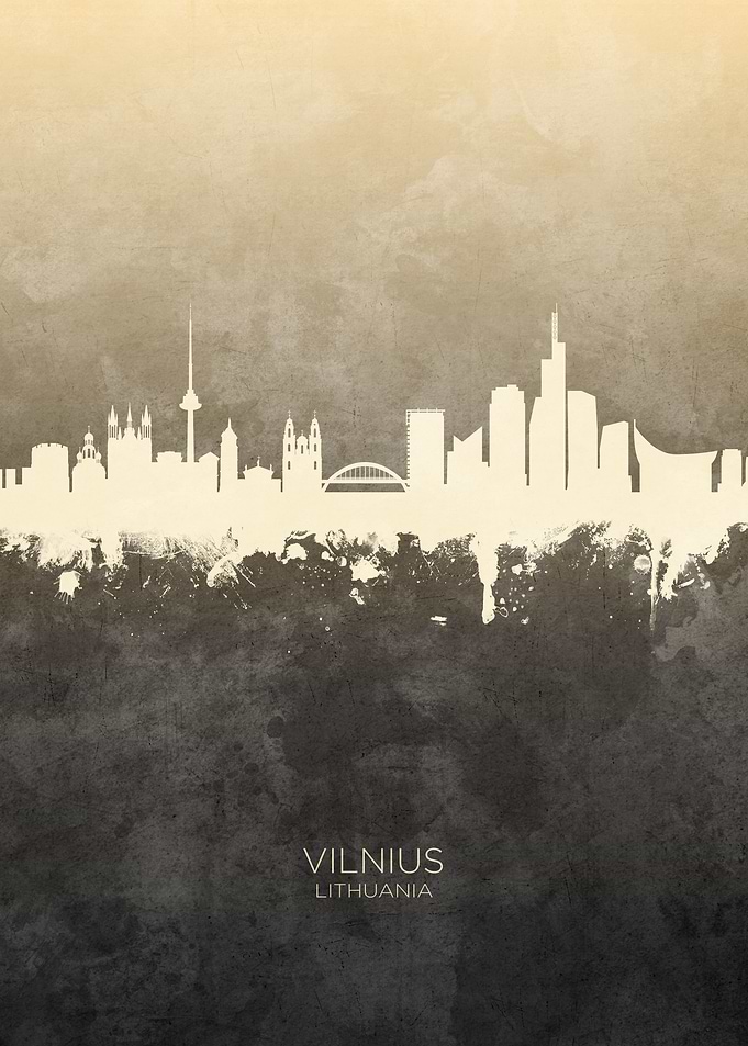 Vilnius Lithuania Skyline