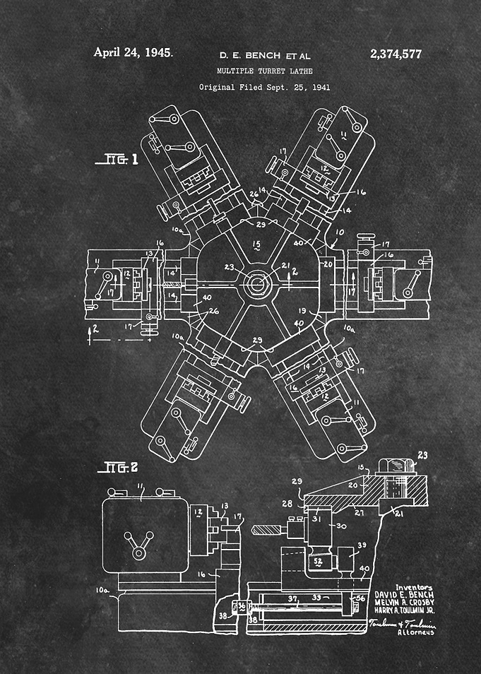 Bench Multiple turret lath