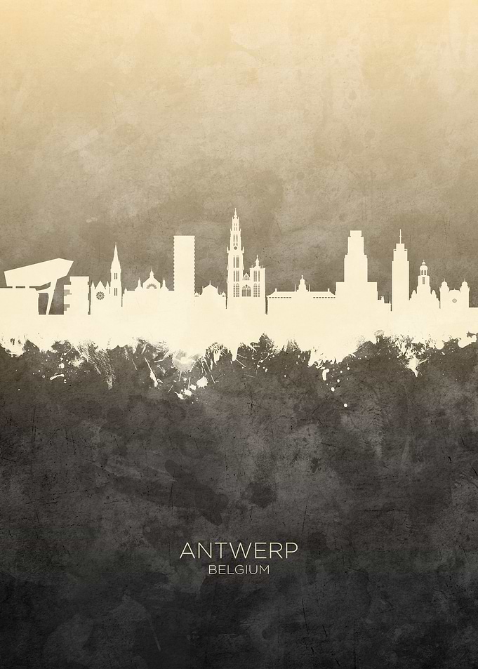 Antwerp Belgium Skyline