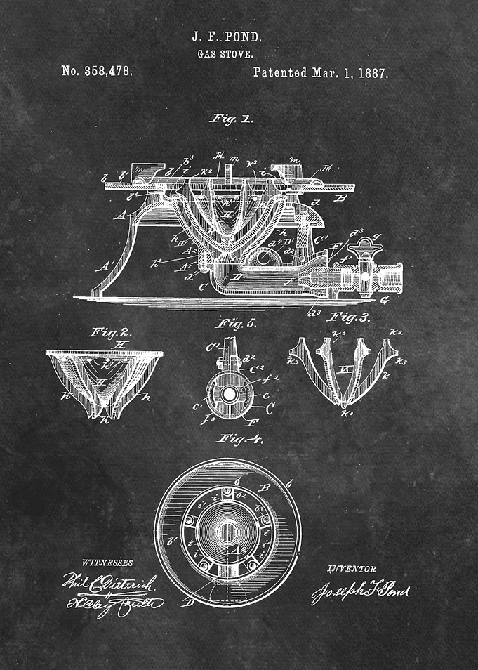 Pond Gas stove 1887