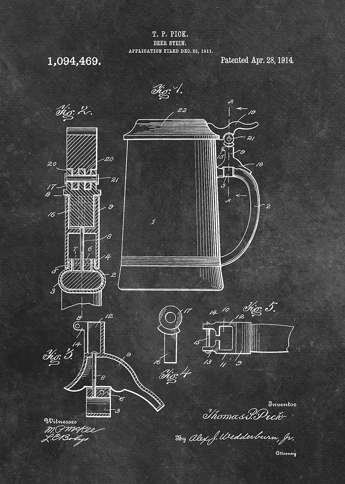 Pick Beer stein 1914