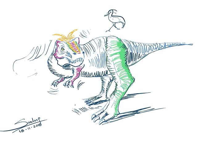 Colorful T Rex