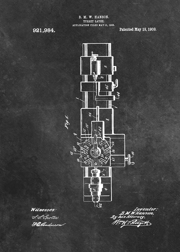 Hanson Turret Lathe 1909