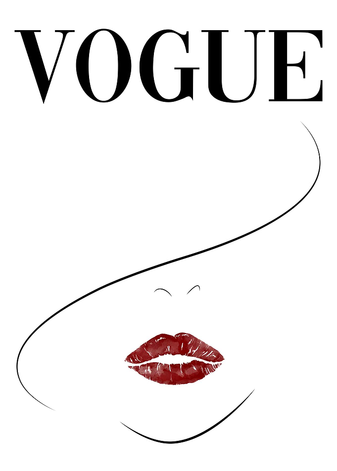 Vogue Woman Girl Face Lips