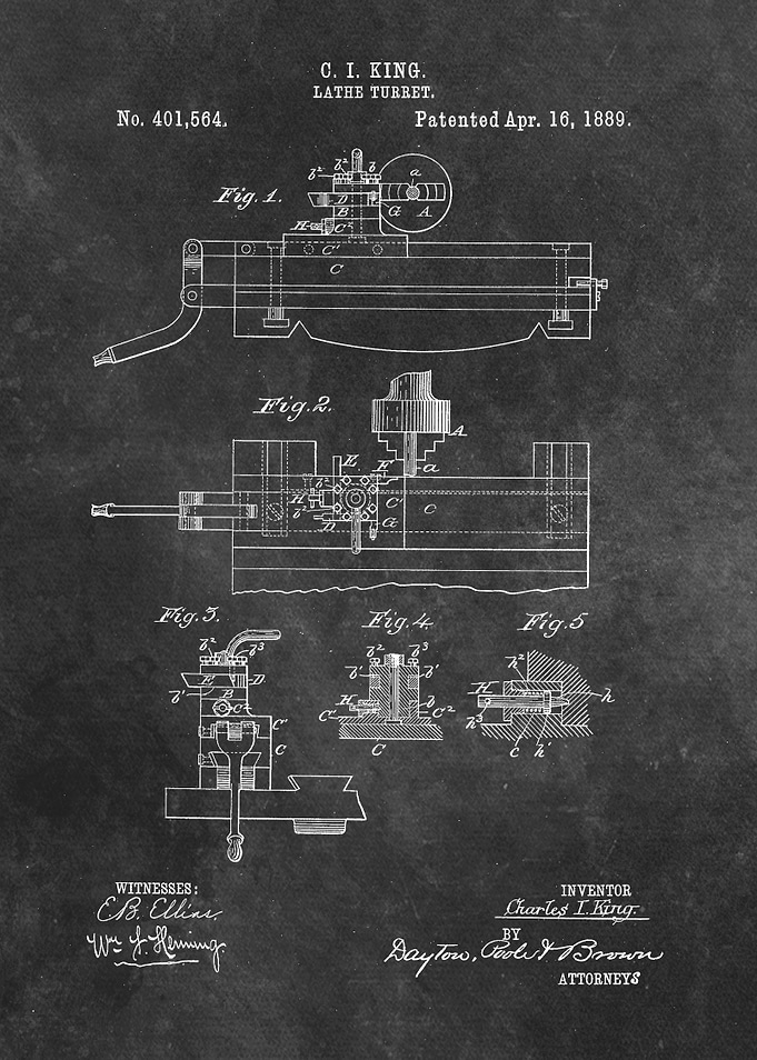 King Lathe Turret 1889