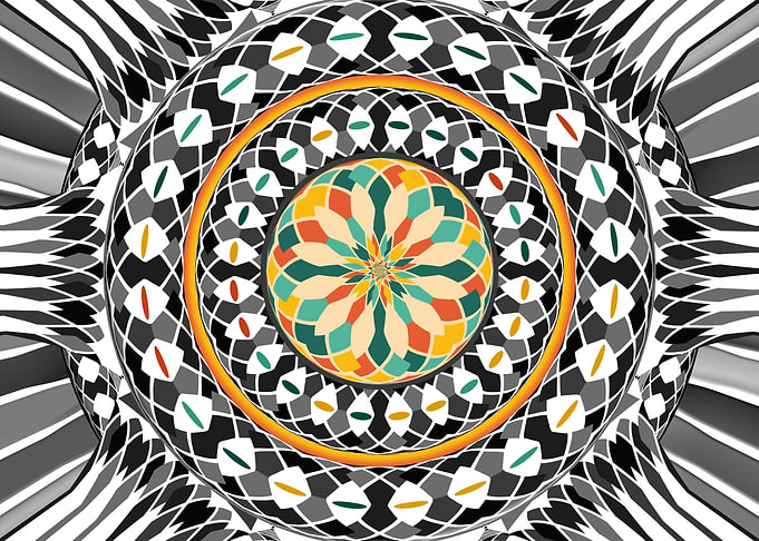 High contrast mandala