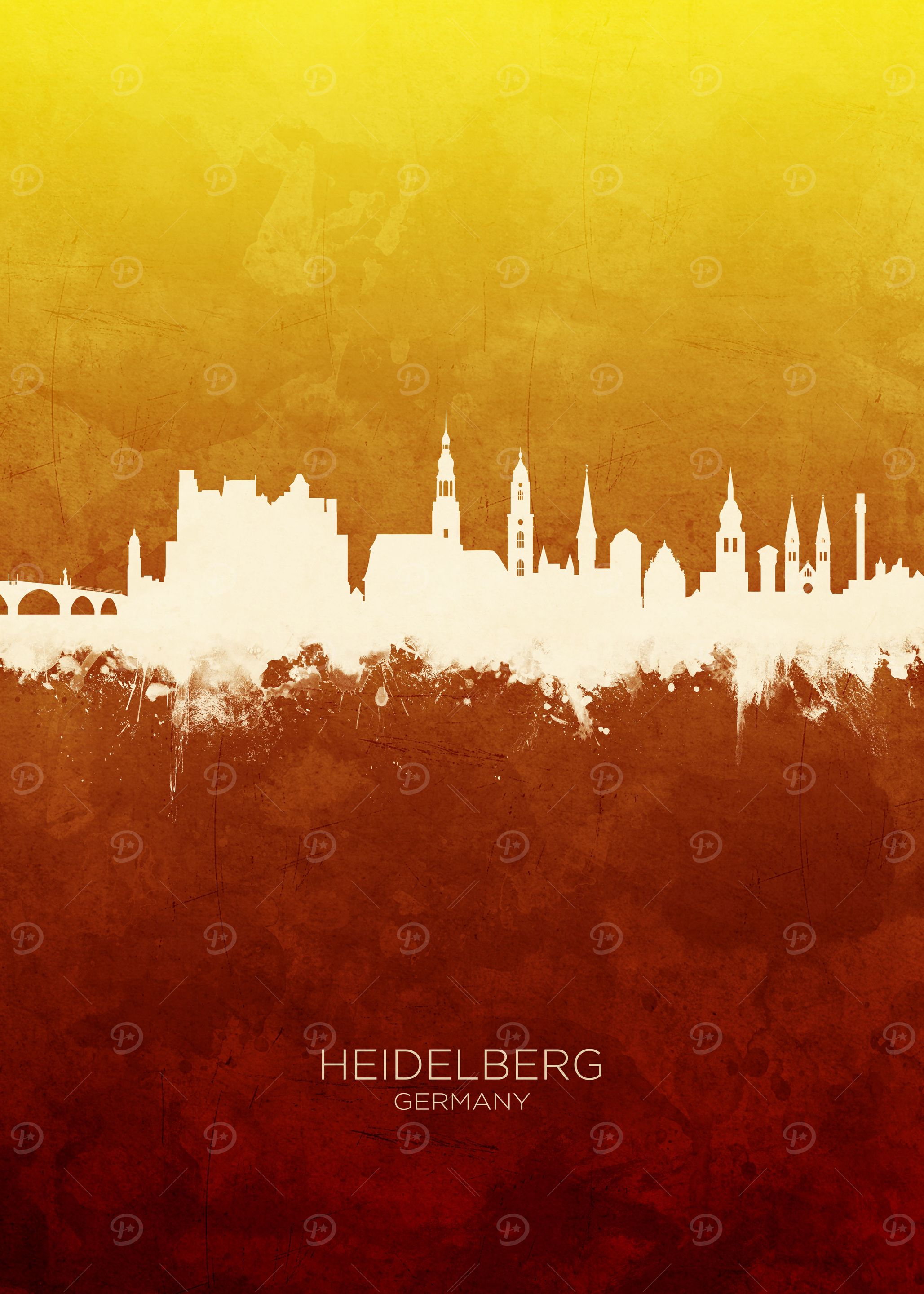 Heidelberg Germany Skyline