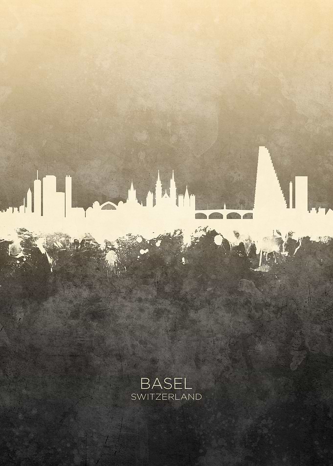 Basel Switzerland Skyline