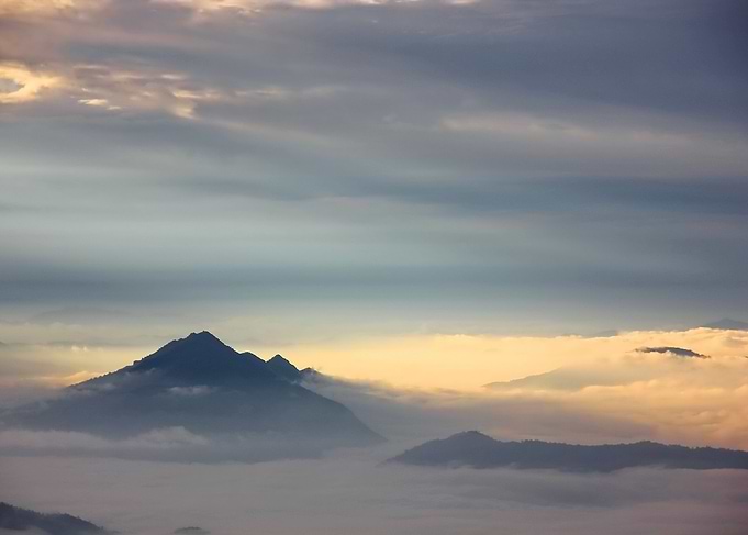 mountain in the mist