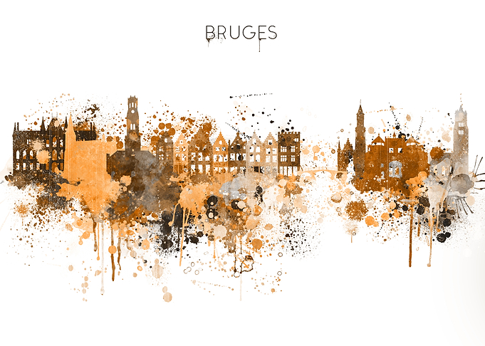 Bruges Belgium Skyline