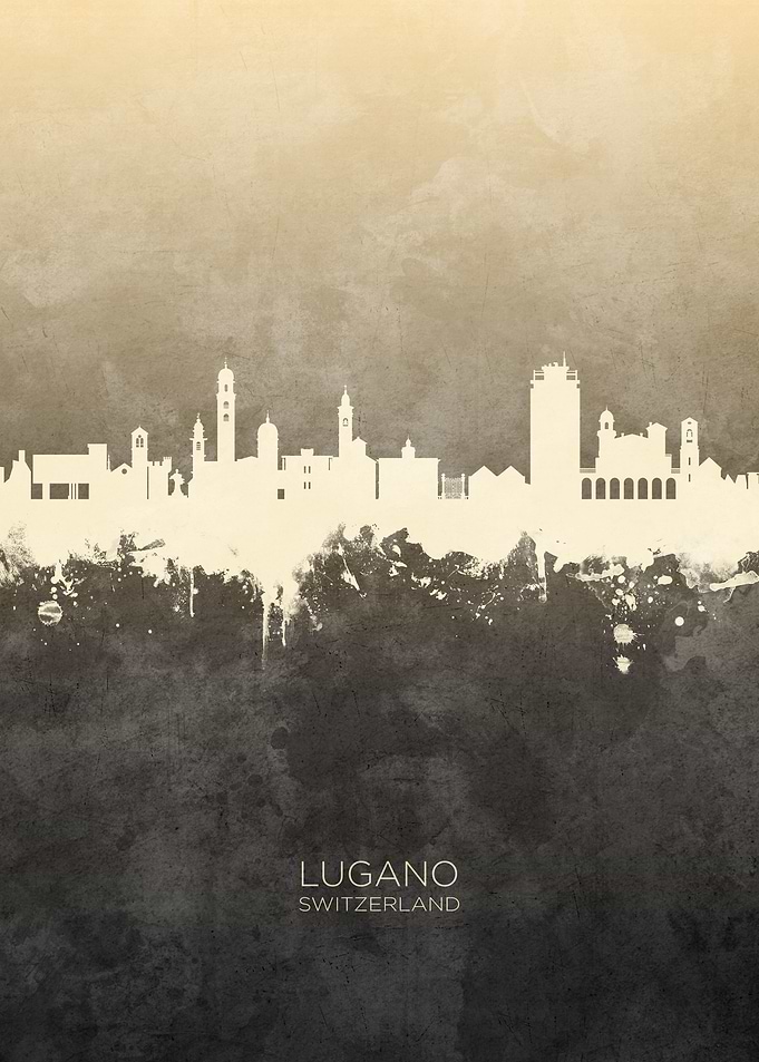Lugano Switzerland Skyline