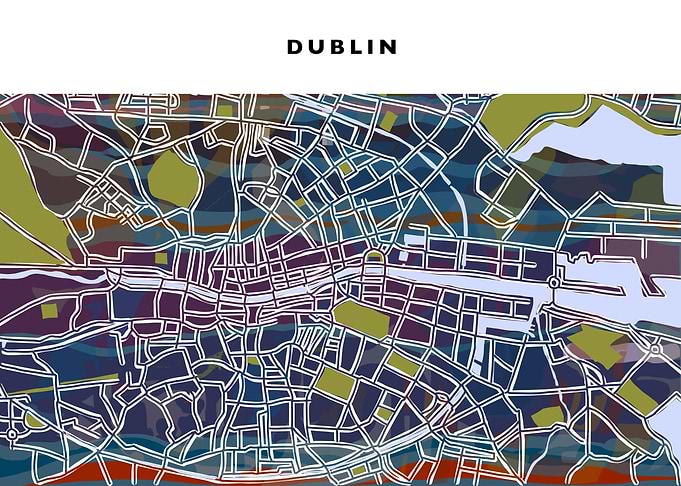 Stylised Map Dublin