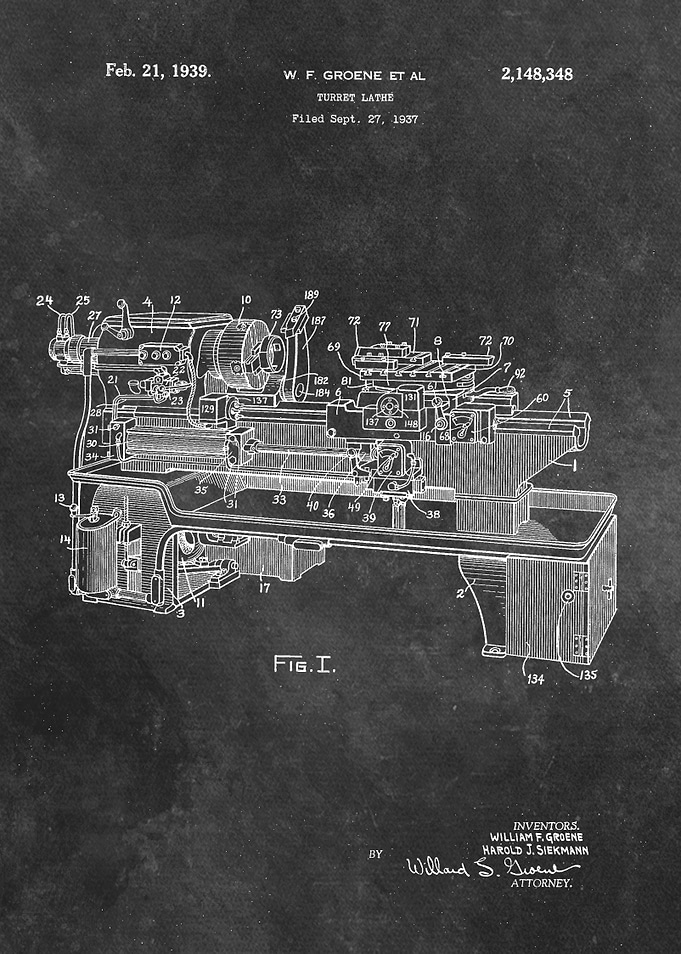 Groene Turret Lathe 1939