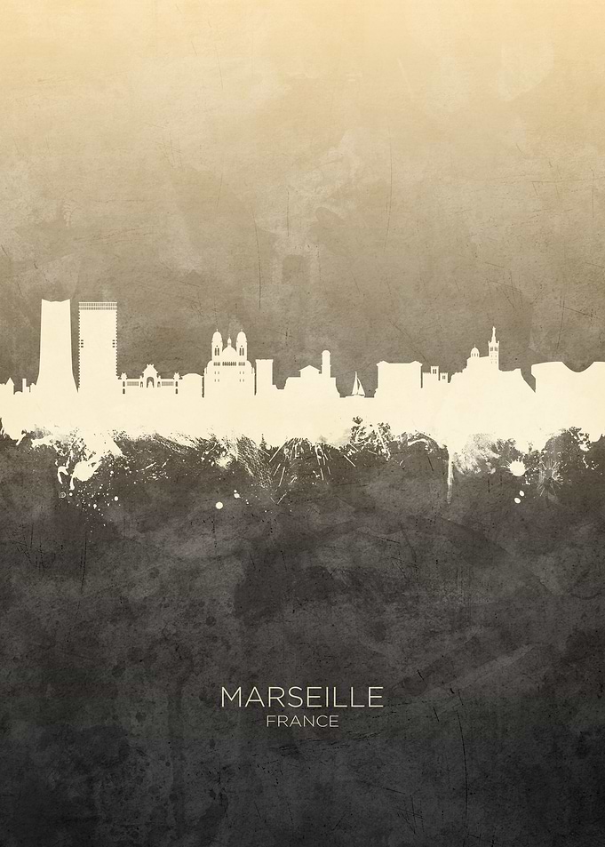 Marseille France Skyline