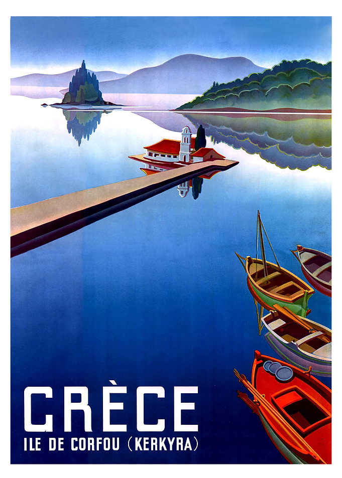 Boats on Corfu isle