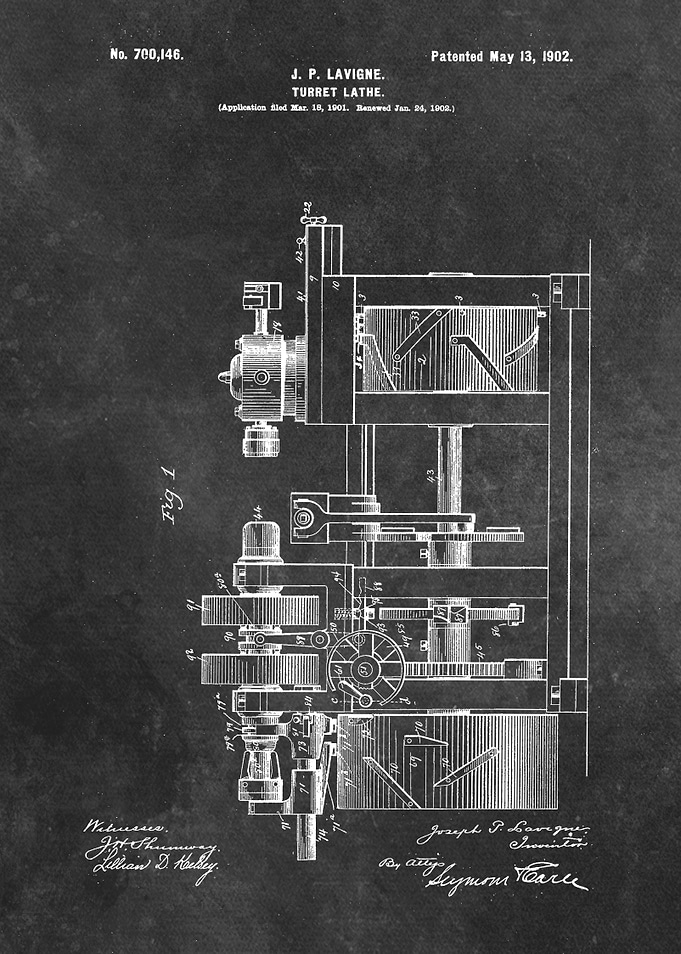 Lavigne Turret Lathe 1902