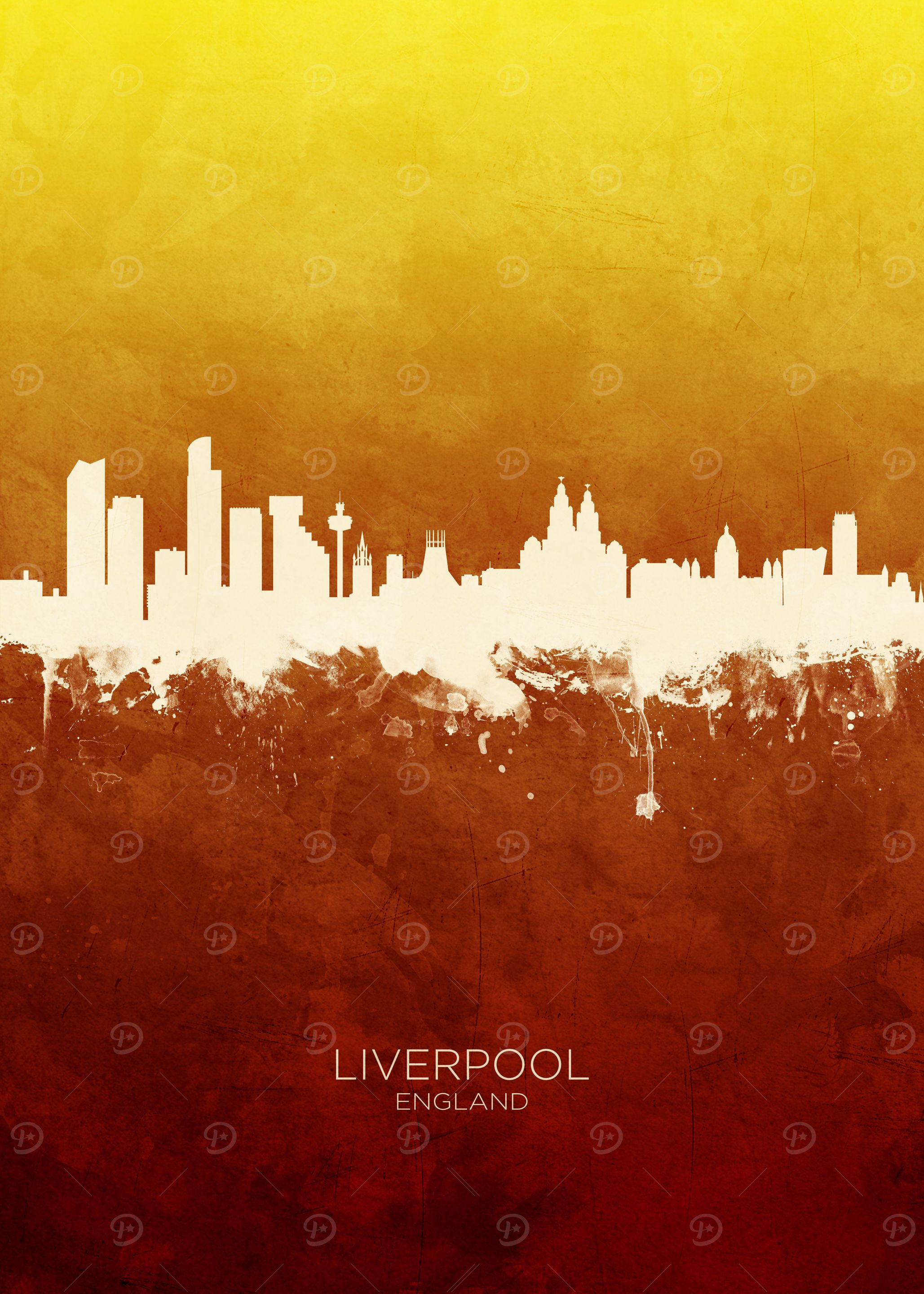Liverpool England Skyline