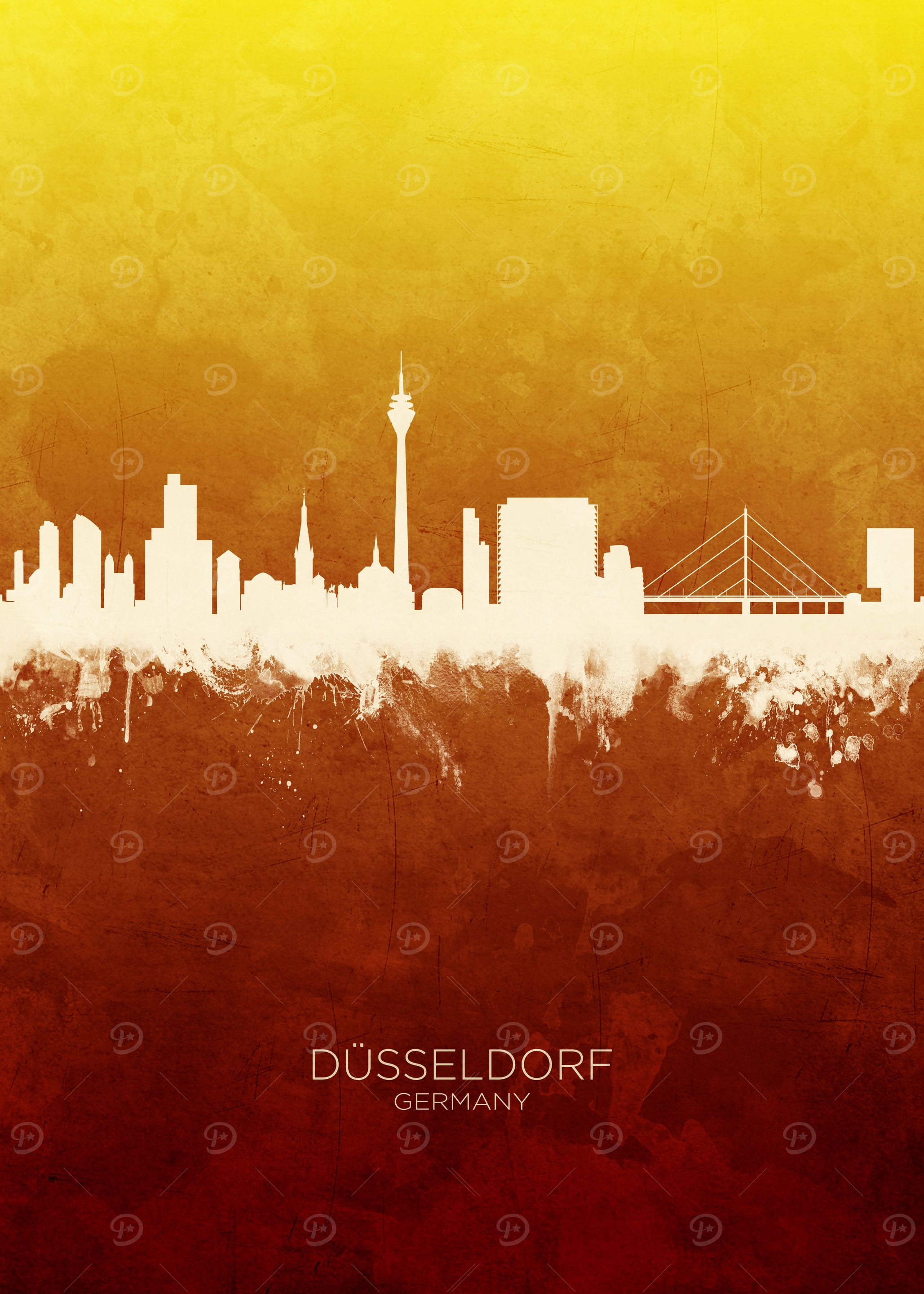 Dusseldorf Germany Skyline
