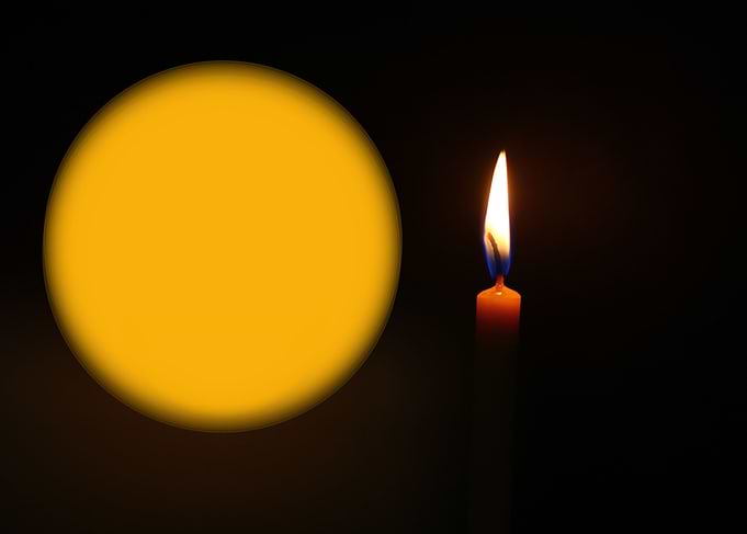 candle light moon