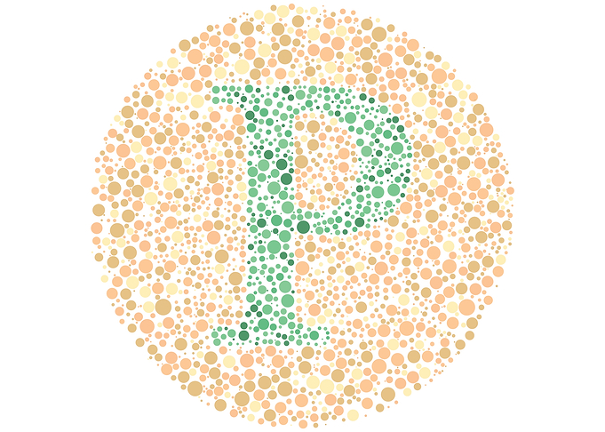 P Eye Test Letter Circle