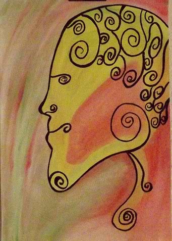 Blushing bride watercolour