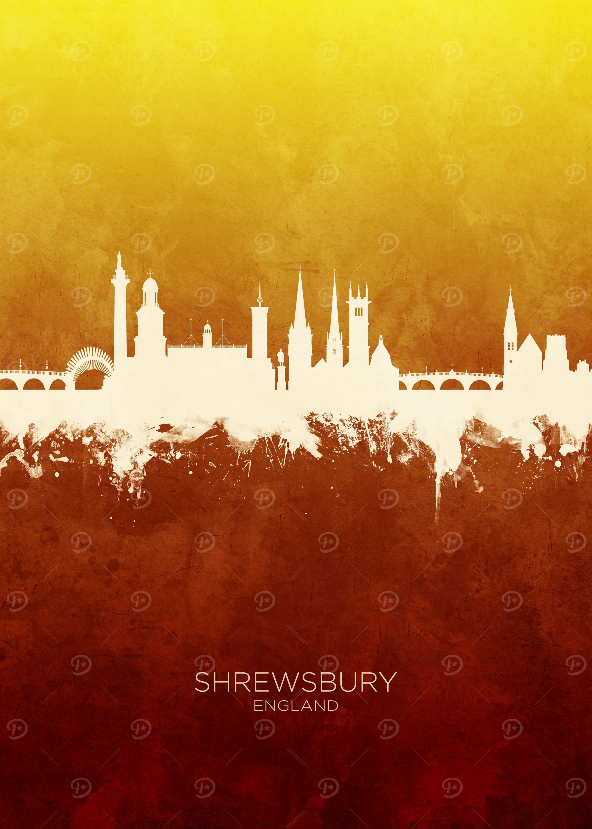 Shrewsbury England Skyline