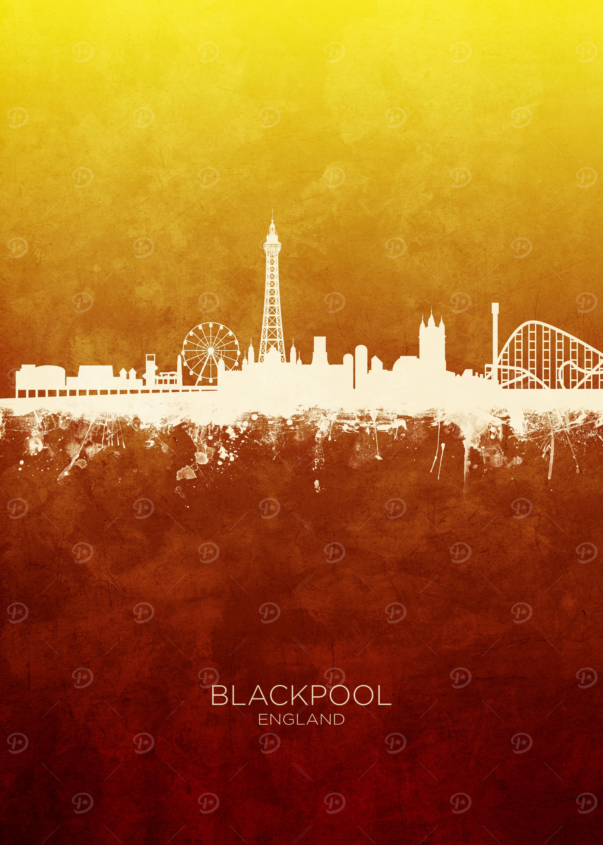 Blackpool England Skyline