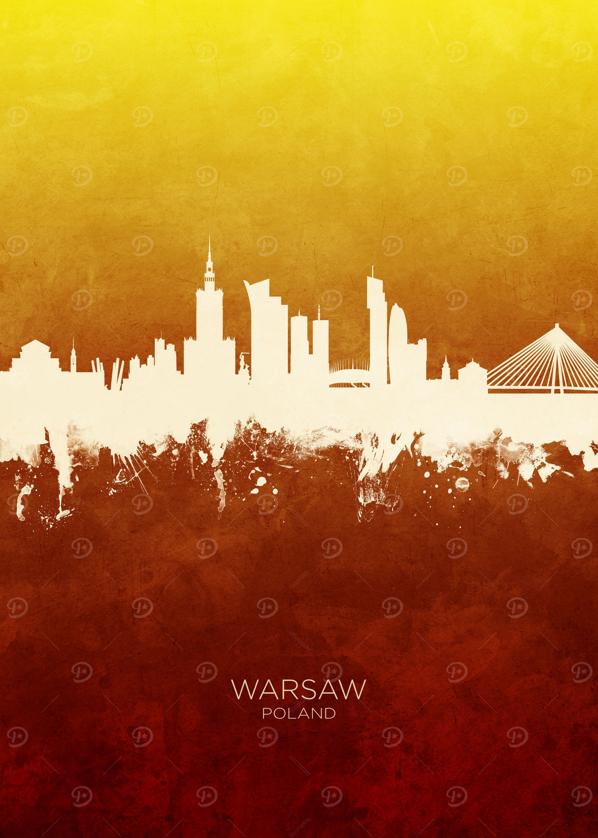 Warsaw Poland Skyline