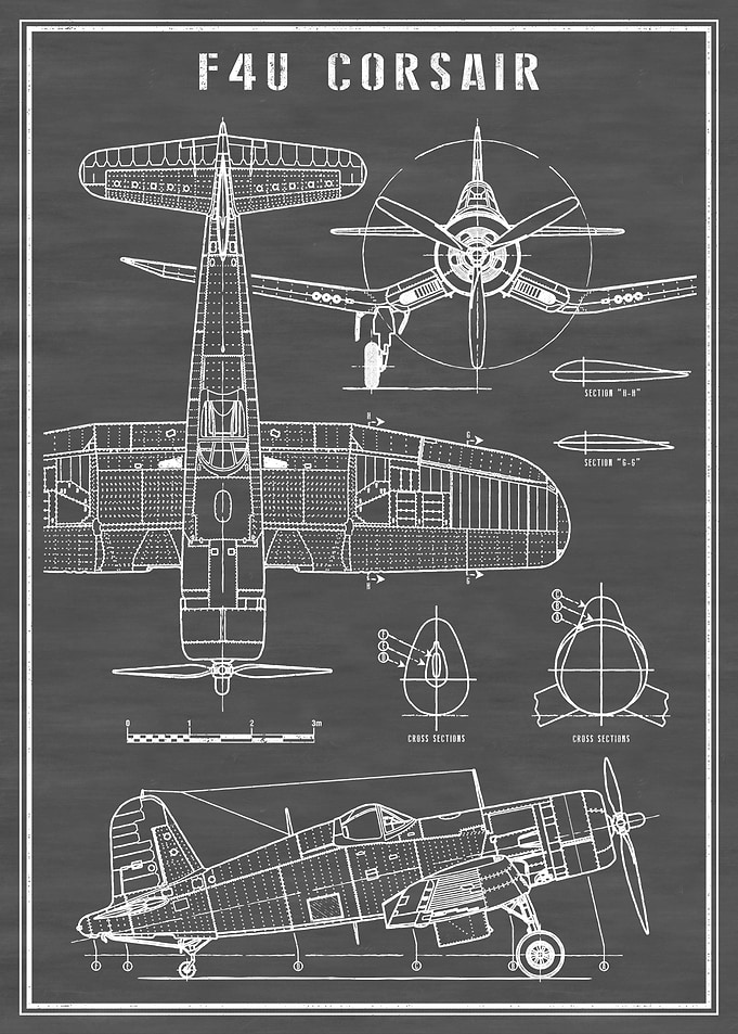 F4U Corsair Vintage Plane