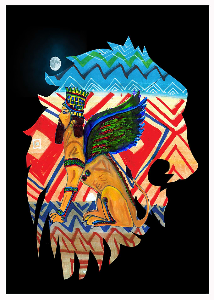 surrealistic lion king