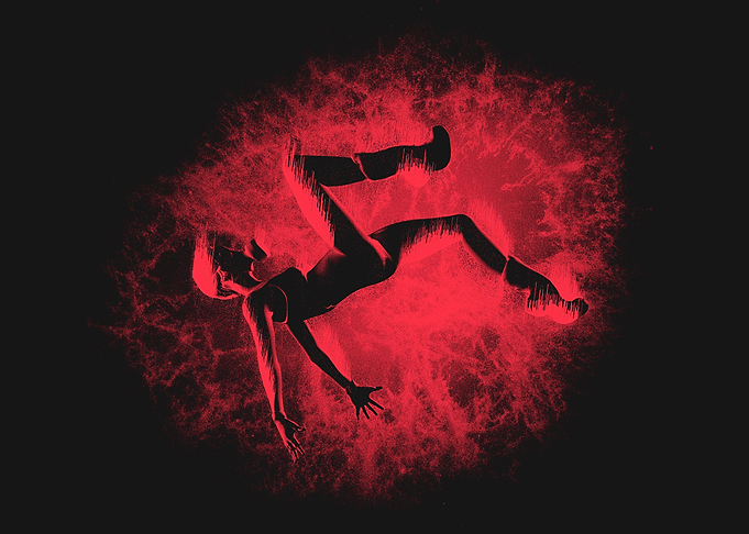 Floating in space