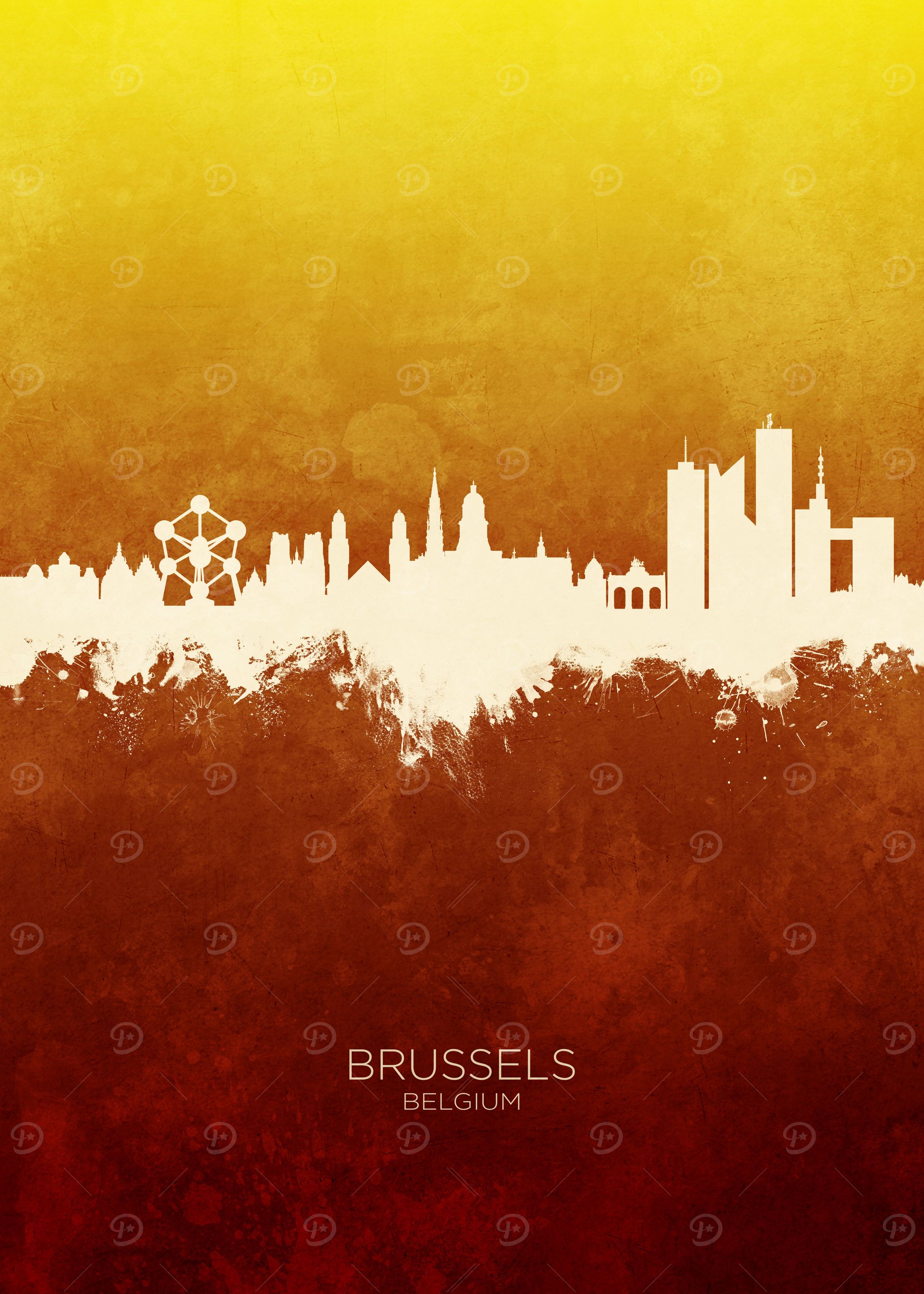 Brussels Belgium Skyline