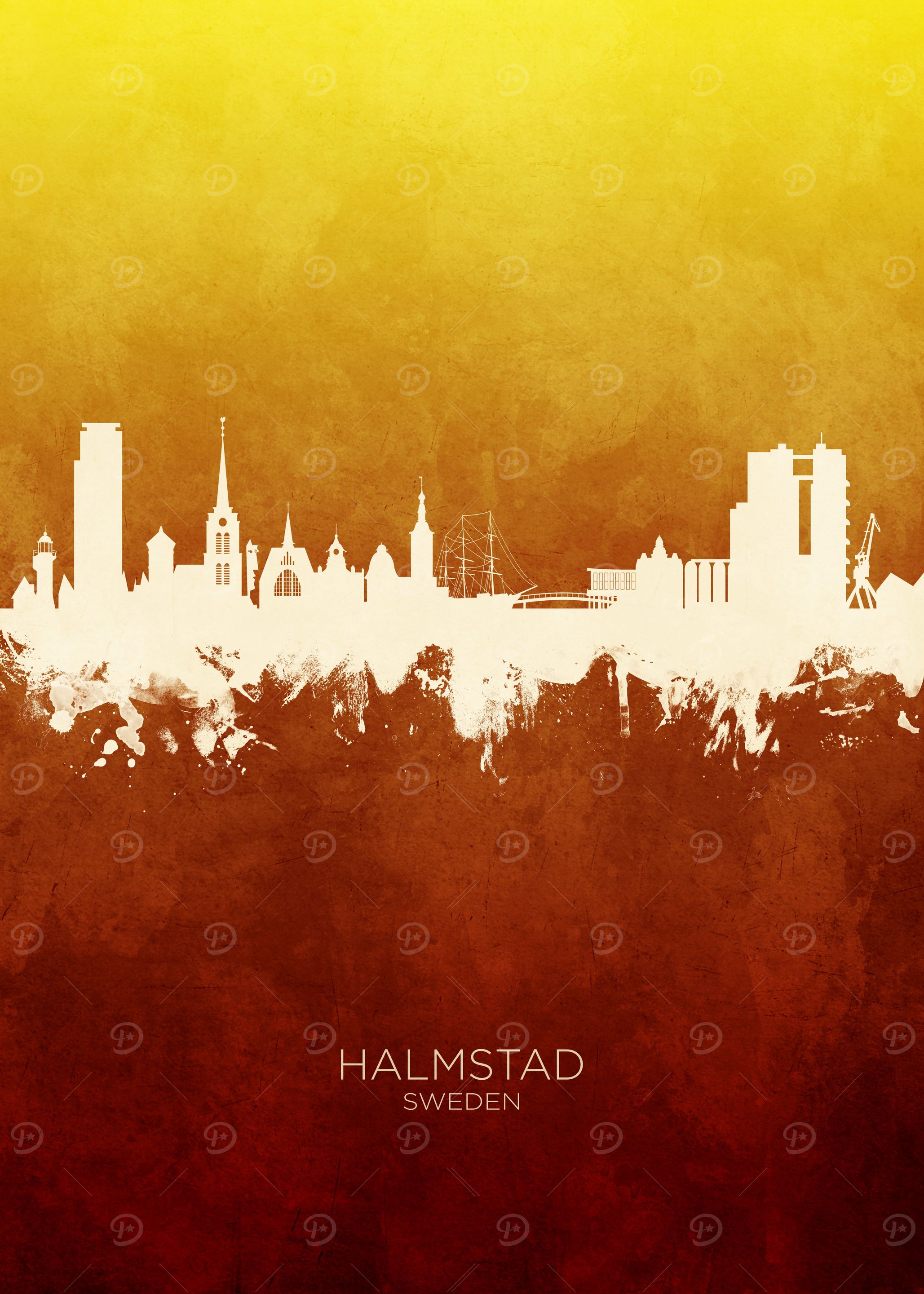 Halmstad Sweden Skyline
