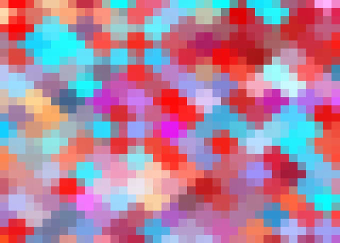 geometric square pixel art