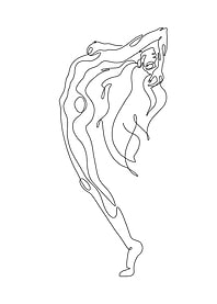 Minimalistic one line pose