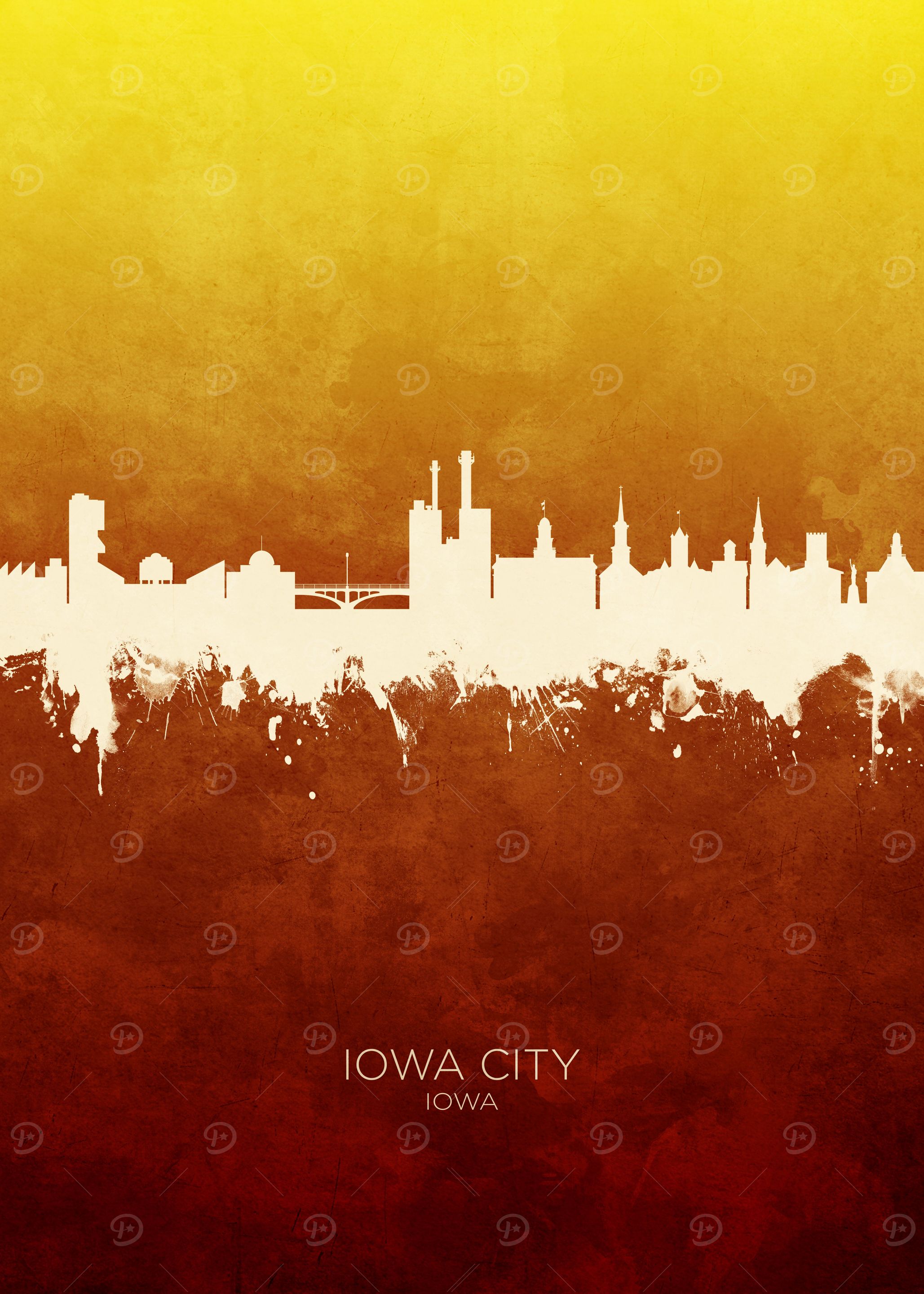 Iowa City Iowa Skyline