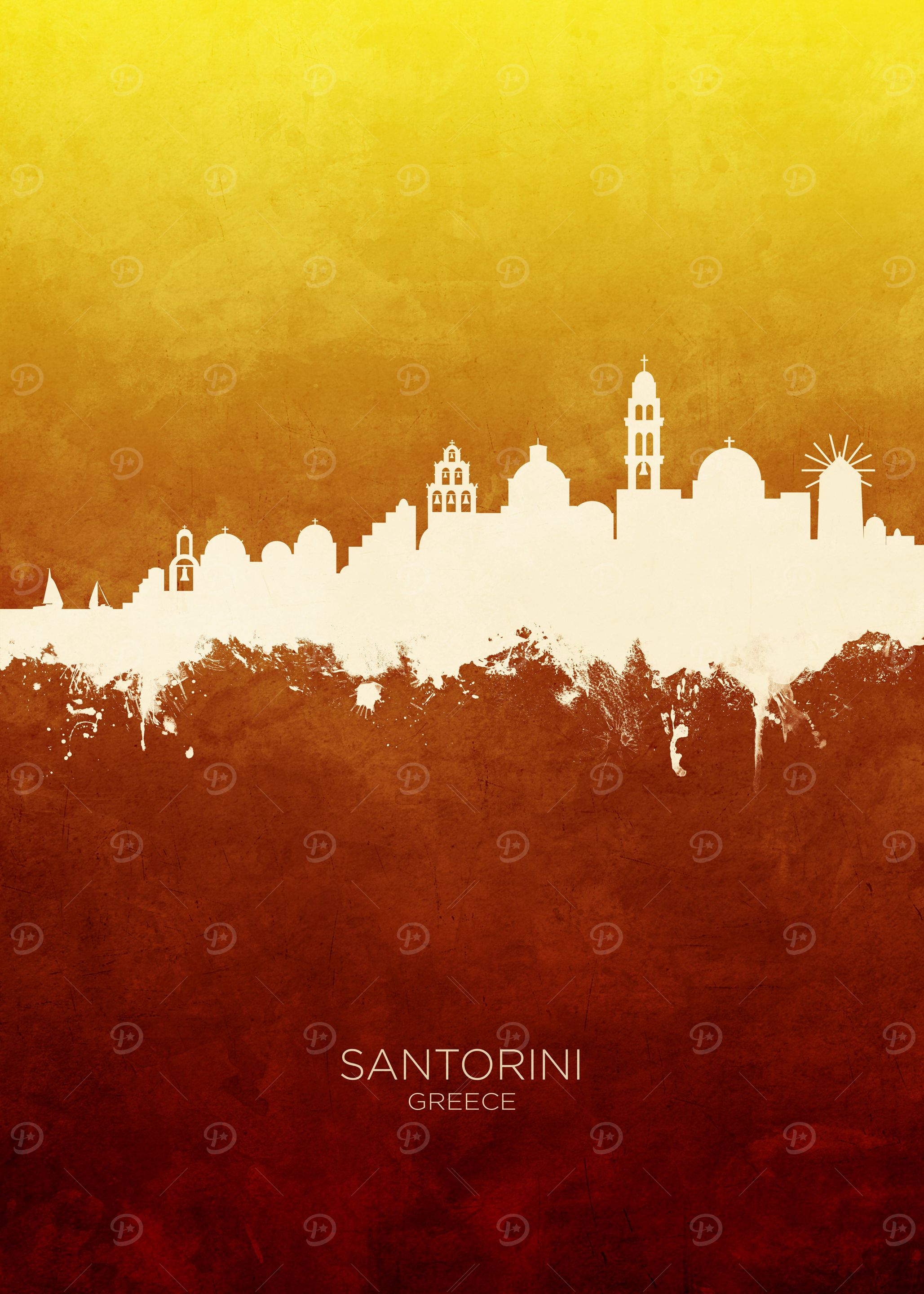 Santorini Greece Skyline