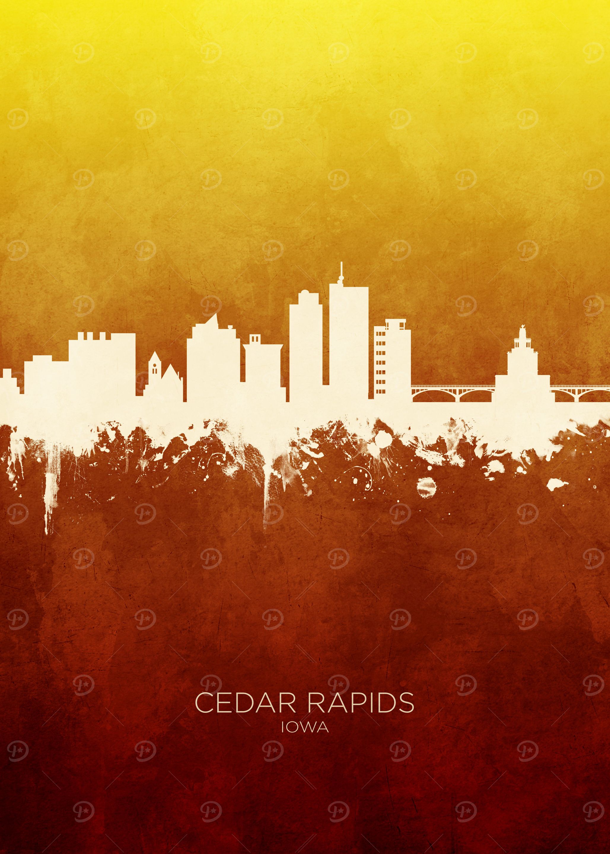 Cedar Rapids Iowa Skyline