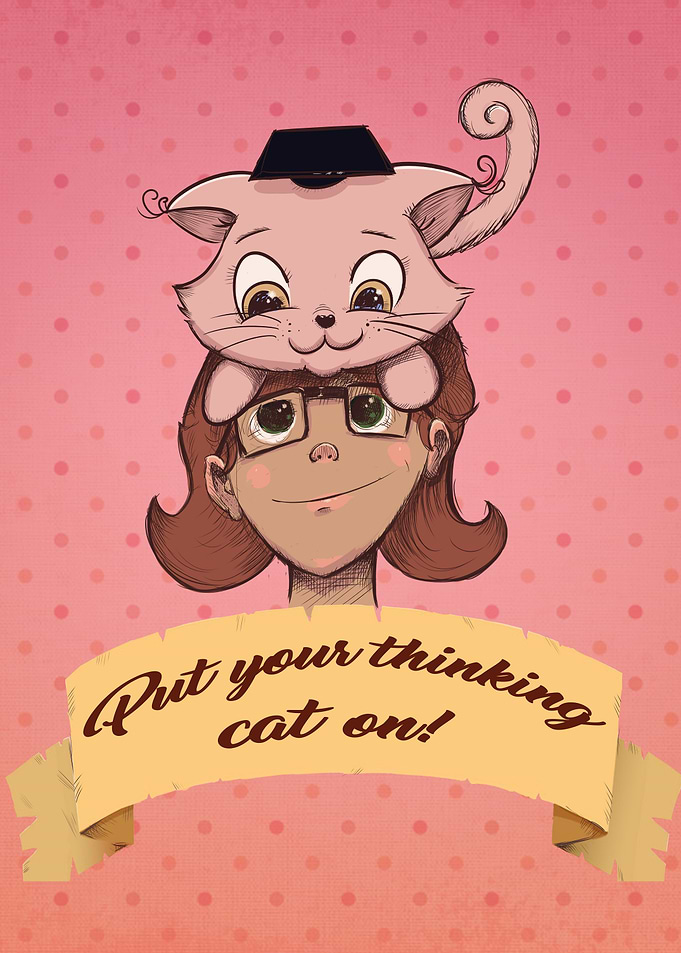 Put your thinking cat on