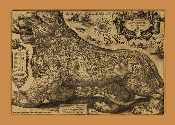 Leo Belgicus Benelux 1611