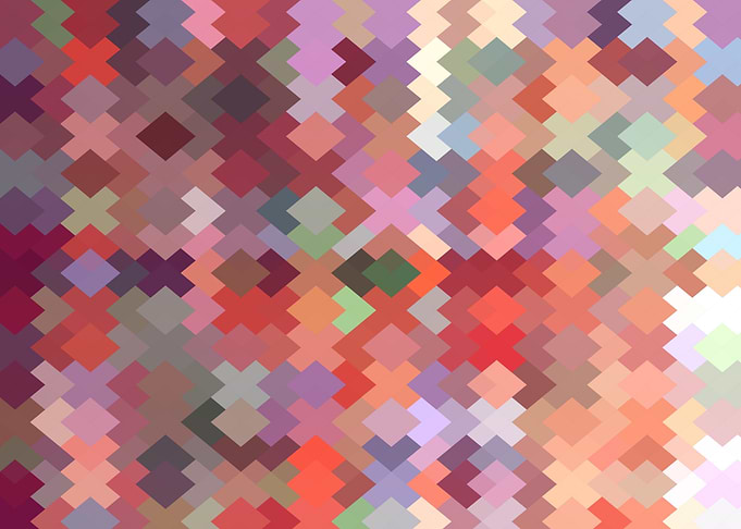 geometric square pixel art